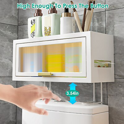 #ad Bathroom Wall Cabinet Over The Toilet Space Saving Storage Cabinet Magnetic Door $43.60