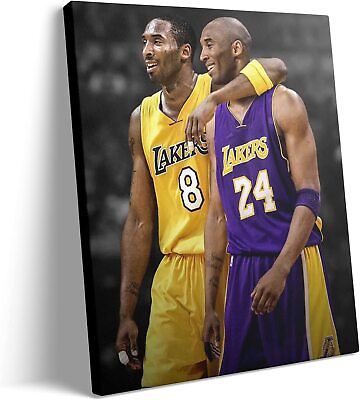 #ad Kobe Bryant Poster Mamba Mentality Canvas Wall Art Kobe Bryant Canvas Framed $36.99