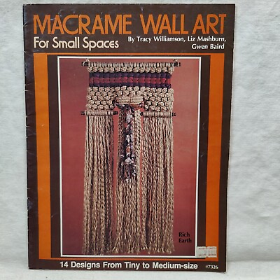 #ad Rare Vtg 1979 MACRAME WALL FOR SMALL SPACES ART 17 PROJECTS Plaid Book # 7326 $25.48