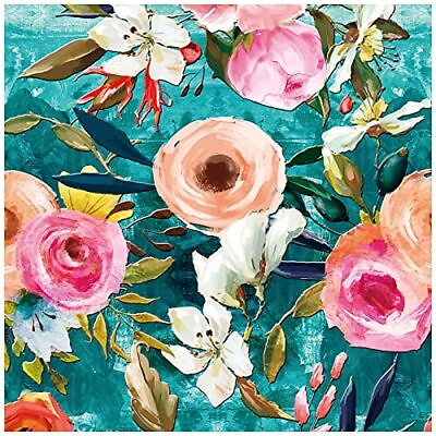 #ad 93079 Vintage Floral Peel and Stick Wallpaper Emerald Pink Removable for $40.49