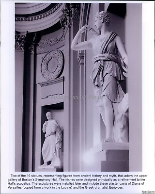 #ad Vintage Statues Decorate Acoustic Niches Diana amp; Euripides Boston Art Photo 8X10 $19.99