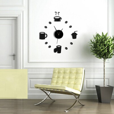 #ad #ad Office Art Wall Living Large Decor Clock Modern Sticker Design 3d Number Diy $12.58