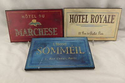 #ad Set of 3 Homegoods French Country Decor Signs Vintage Look B $24.99