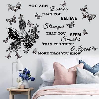 #ad Inspirational Wall Decals You Are Quote Wall Stickers Peel and Stick Wall Decor $18.61