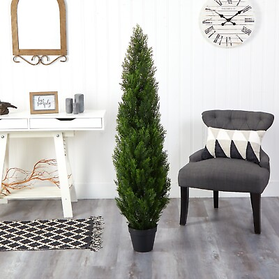 #ad 5’ Topiary Cedar Artificial Tree Home Decor UV Indoor Outdoor . Retail $197 $69.00