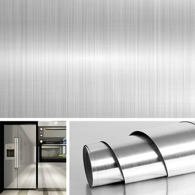#ad 9.8ft Metallic Contact Paper Wallpaper Self Adhesive Removable Wall Sticker $10.44