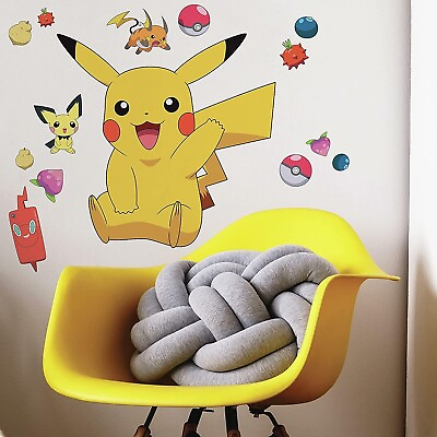 #ad #ad RMK4821GM Pikachu Giant Peel and Stick Wall Decals Kids Room Pokemon Stickers $19.59