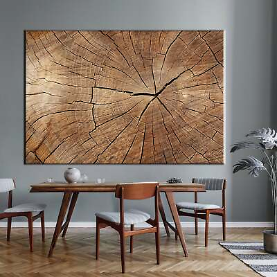 #ad Wood Texture Wall Decor Tree Ring Canvas Wood Crack Abstract Canvas Print $330.00
