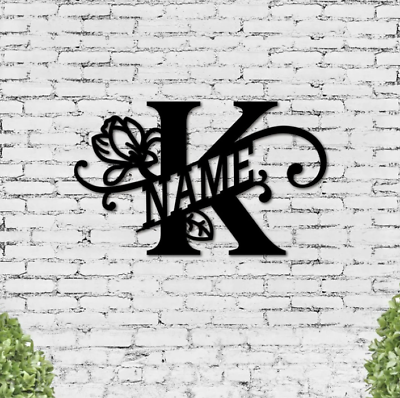 #ad Custom Last Family Name Sign Initial Letter K Metal Wall Decor for Home Kitchen $89.27