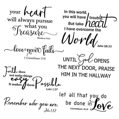 #ad #ad Bible Verse Wall Stickers Inspirational Quote Wall Decals Remember Who You are $20.51