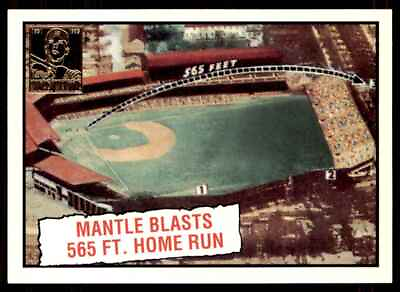#ad 1996 Topps Mickey Mantle Reprints Mantle Blasts 565 ft. Home Run Stobbs New York $3.68