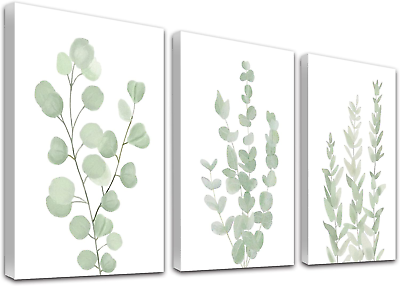 #ad Botanical Eucalyptus Canvas FRAMED Wall ArtBoho Plant Wall Decor for Prints for $38.41