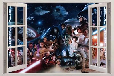 #ad Star Wars Characters Darth Vader 3D Window Decal Wall Sticker Art Mural J693 $12.74