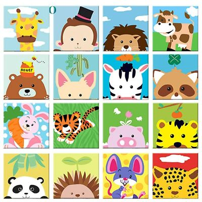 #ad Wall Art Picture Painting Kids Home Decors Cartoon Animals Nursery Room Ornament $15.95