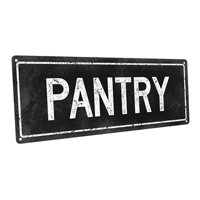 #ad Black Pantry Metal Sign; Wall Decor for Kitchen and Dinning Room $24.99