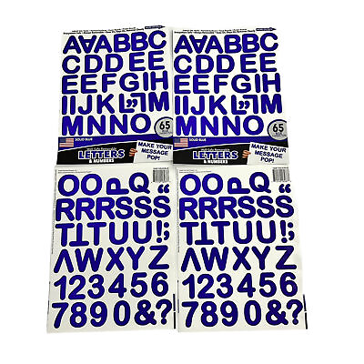 #ad 260 PC Vinyl Peel and Stick Letters Numbers amp; Characters Wall Safe Removable $11.99
