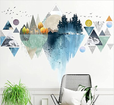 #ad #ad WALL STICKER FOREST DECAL MOUNTAIN BIRDS VINYL MURAL ART HOME LIVING ROOM DECOR $24.99
