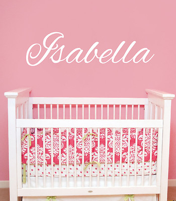 #ad Girls Name Wall Decal Personalized Baby Name Vinyl Decal Sticker Nursery ZX80 $39.99