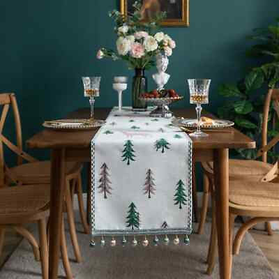 #ad Winter Holiday Dining Cloth Placemat New Year Home Kitchen Rustic Decorations $27.51
