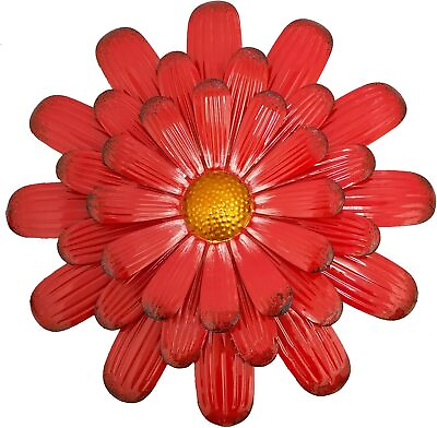 #ad Metal Flowers Wall Decor 13 inch Wall Flowers Wall Decor Hanging for Indoor Ou $51.00