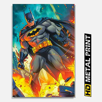 #ad DC Comics Batman Poster Metal Print Vintage Wall Decor Superhero Comic Art $54.99