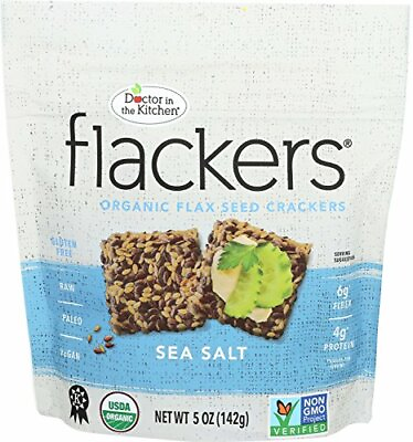 #ad #ad Doctor In The Kitchen Flackers Organic Flax Seed Crackers Sea Salt Flaxseed 5oz $15.99