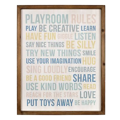 #ad #ad Stratton Home Decor Playroom Rules Wall Art $46.73