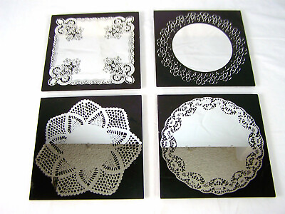 #ad 4 Piece Wall Hanging Mirror Set For Home or Office $15.00