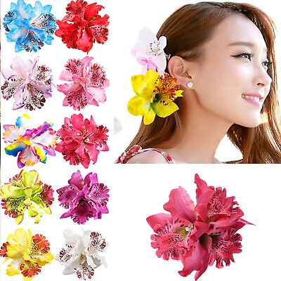 #ad Hair Women Flower Headpiece Artificial Clip Clip Flower Hair Artificial Bohemian $1.60