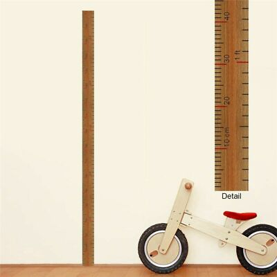 Kids Ruler Wall Sticker For Kids Height Measure Growth Chart Poster Decoration $8.99