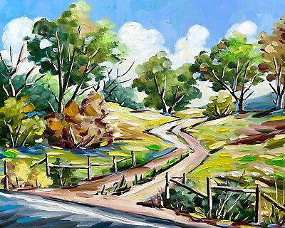 #ad Original Oil Painting Landscape Texas San Antonio Hill Country Wall Art 8x10 in $49.00