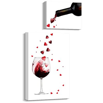 #ad Kitchen Dining Room Wall Decor Funny Wine Canvas Wall Art Modern Home Bar Dec... $33.47