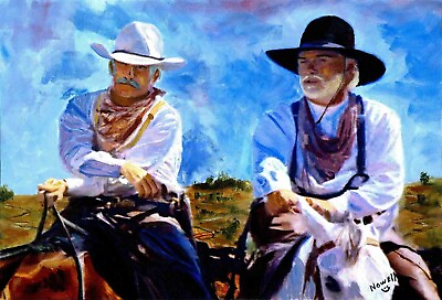 #ad 38 x 50 Leaving Lonesome Dove Cattle Drive Canvas Wrap Print Photo Art $29.95