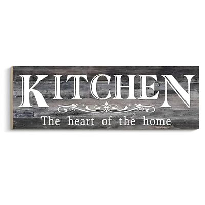 #ad Wooden Kitchen Sign Wall Decor Accessories for Cocina Grey Decoration for A... $19.21