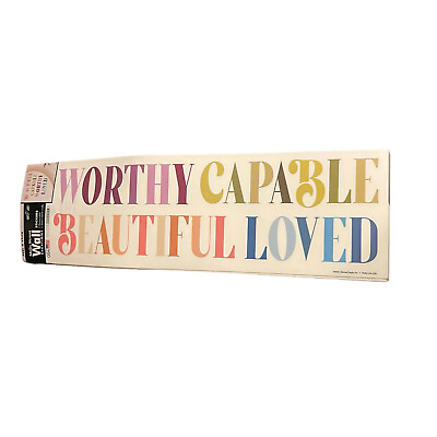 #ad Worthy Capable Beautiful Loved Wall Stickers Main Street Wall Creations USA NEW $7.00