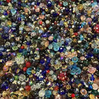 #ad 100G Mixed Shape Loose Crystal Beads Glass Beads Faceted DIY Jewelry Making $13.99