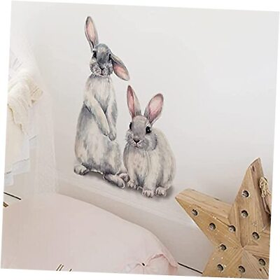 #ad Wall Stickers Removable Vinyl Sticker Cute Animal 3D Bunnies Rabbits $33.63