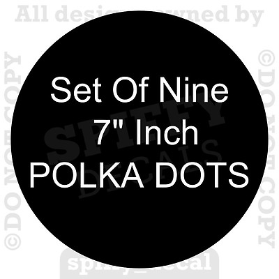 #ad #ad 7quot; Inch Polka Dots Set Of 9 Vinyl Wall Decal Sticker Decor Nursery Circles $15.05
