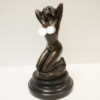 #ad Art Deco Style Statue Sculpture Dancer Sexy Pin up Art Nouveau Style Bronze Sign $159.99