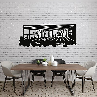 #ad Patio Metal Wall Art Wall Decor Wall Hangings Livingroom Home Decor Wall Art $89.90