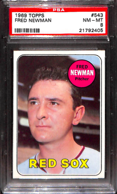#ad 1969 TOPPS #543 FRED NEWMAN PSA 8 21792405 $48.85