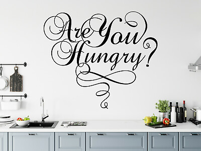 #ad #ad Are You Hungry? Kitchen Vinyl Wall Art Quote Phrase Custom Decals Stickers 018 $17.60