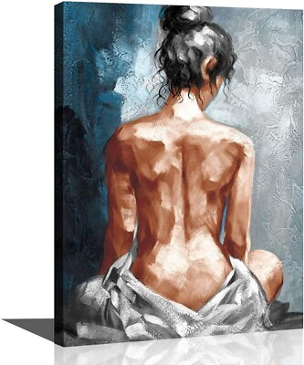 #ad #ad Canvas Wall Art for Bathroom Bedroom Decor Abstract 12*16inch*1pc Nude Woman $26.46