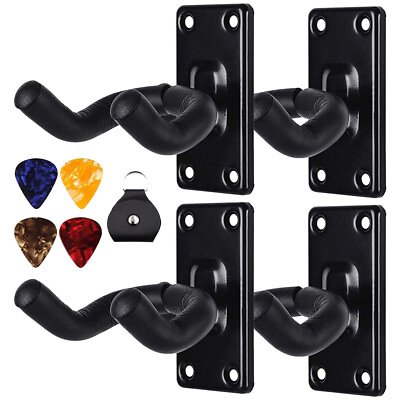 4X Guitar Hanger Wall Mount Holder Hook Stand Wall for Acoustic Electric Guitar $22.99