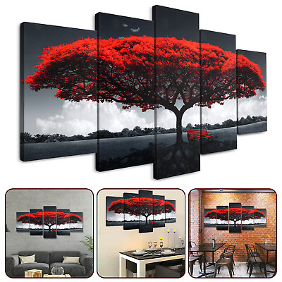 5Pcs Canvas Print Paintings Landscape Pictures Wall Art Modern Living Room Decor $10.88