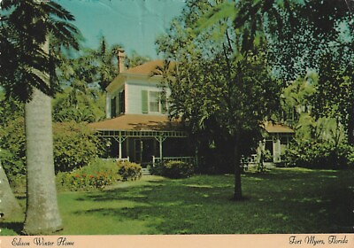 #ad Vintage Postcard Fort Myers Florida Edison Winter Home Photograph Posted $2.75