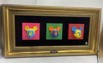 #ad Mickey Mouse Art by Jie Art in Andy Warhol style Walt Disney Rare Find $275.00