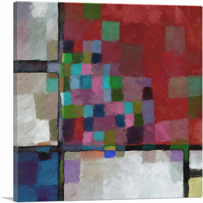 #ad ARTCANVAS Modern Small Squares Over Large Squares Canvas Art Print $179.99