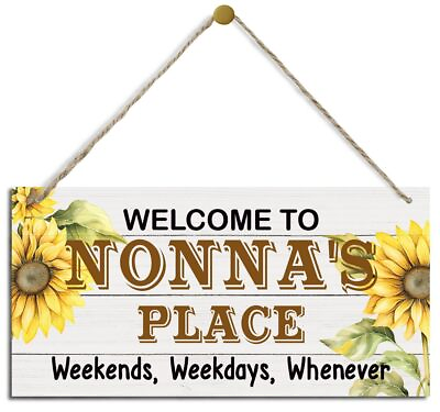 #ad Rustic Welcome to Nonna#x27;s Place Decor Sign Welcome Decor Sign Sunflower Sign ... $21.61