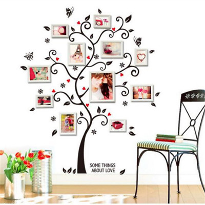 #ad Happiness Photo Frame Tree Wall Sticker For Living Room Bedroom Decoration .KE $3.09
